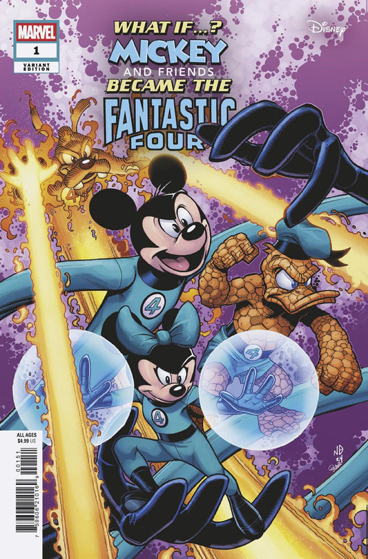MARVEL & DISNEY: WHAT IF...? MICKEY & FRIENDS BECAME THE FANTASTIC FOUR #1 NICK BRADSHAW VARIANT image