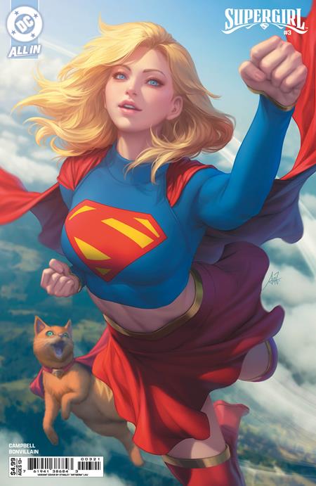 Supergirl #3  B Stanley Artgerm Lau Card Stock Var - Image