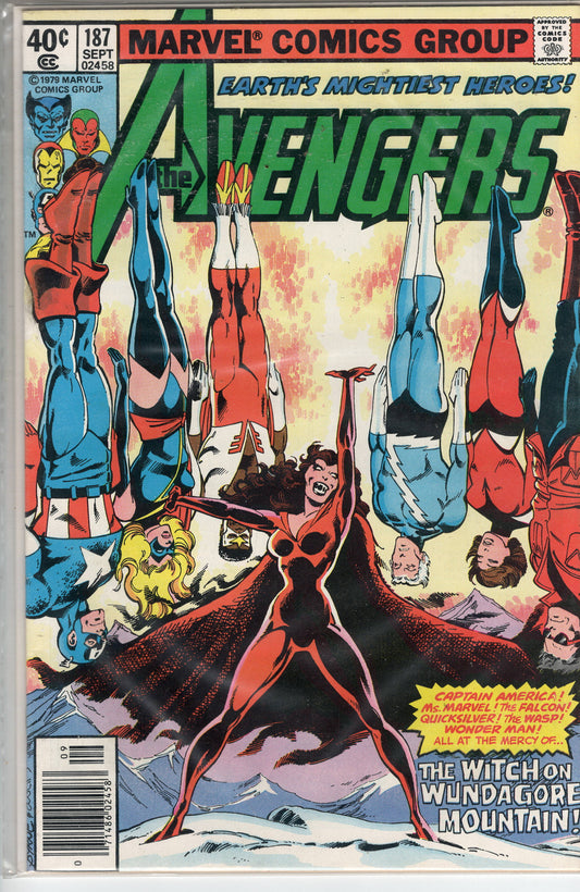 Pre-Owned - The Avengers #187  (September 1979) Origins Scarlet Witch Quicksilver & Darkhold Chthon Scanned Image Pop Weasel Pre-Owned Comics