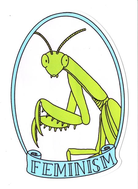 Feminism Mantis Sticker - Image