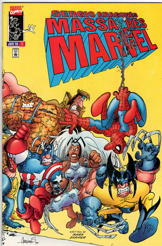 Pre-Owned - Sergio Aragonés Massacres Marvel #1  (June 1996) Scanned Image Pop Weasel Pre-Owned Comics