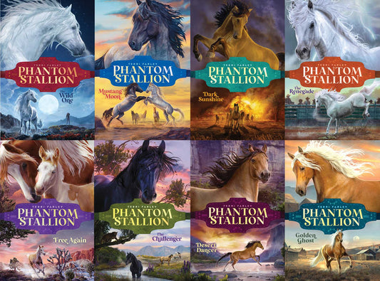 Phantom Stallion Untamed Collected Set The Wild One; Mustang Moon; Dark Sunshine; The Renegade; Free Again; The Challenger; Desert Dancer; Golden Ghost image