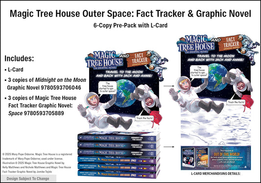 Magic Tree House Outer Space Fact Tracker & Graphic Novel 6-Copy Pre-Pack with L-Card Fall 2025 - Image