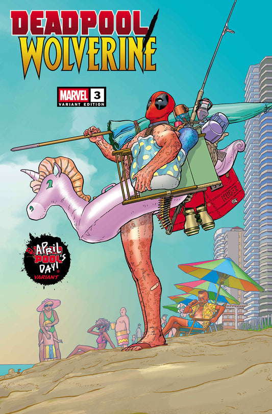 DEADPOOL/WOLVERINE #3 AARON KUDER APRIL POOL'S DAY VARIANT image