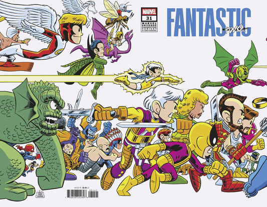 FANTASTIC FOUR #31 CHRIS GIARRUSSO MARVEL UNIVERSE CONNECTING WRAP VARIANT A [DOOM] - Image