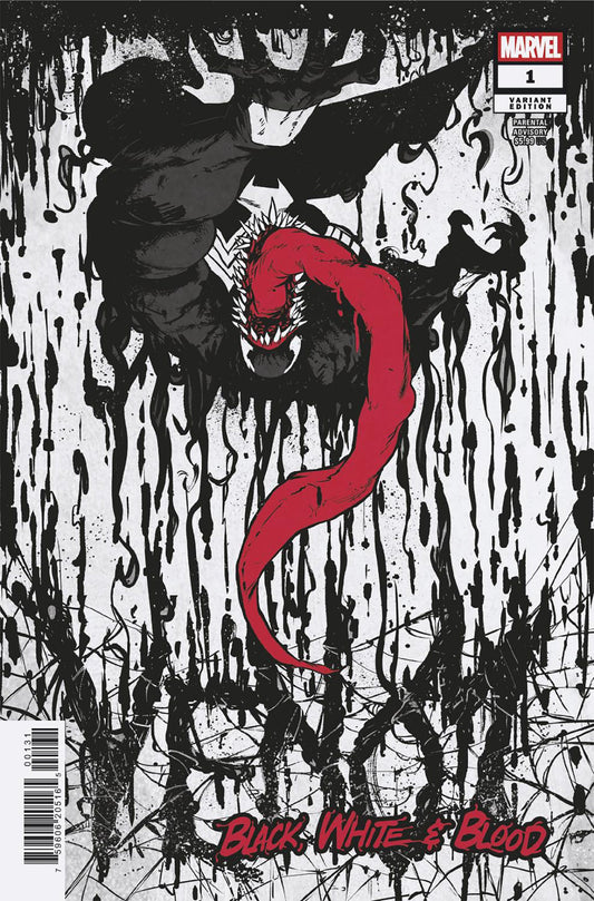 VENOM: BLACK, WHITE & BLOOD #1 SANFORD GREENE VARIANT - Image