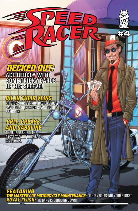 Speed Racer #4  C 10 Copy Chris Batista Car Magazine Homage Unlock Var - Image