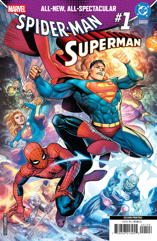 MARVEL/DC: SPIDER-MAN/SUPERMAN #1 JIM CHEUNG 2ND PRINTING VARIANT - Image