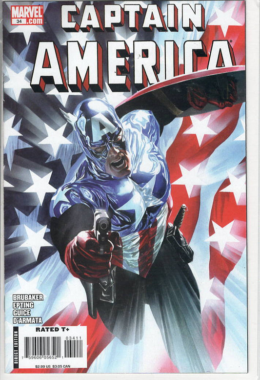 Pre-Owned - Captain America #34  (March 2008) Scanned Image Pop Weasel Pre-Owned Comics