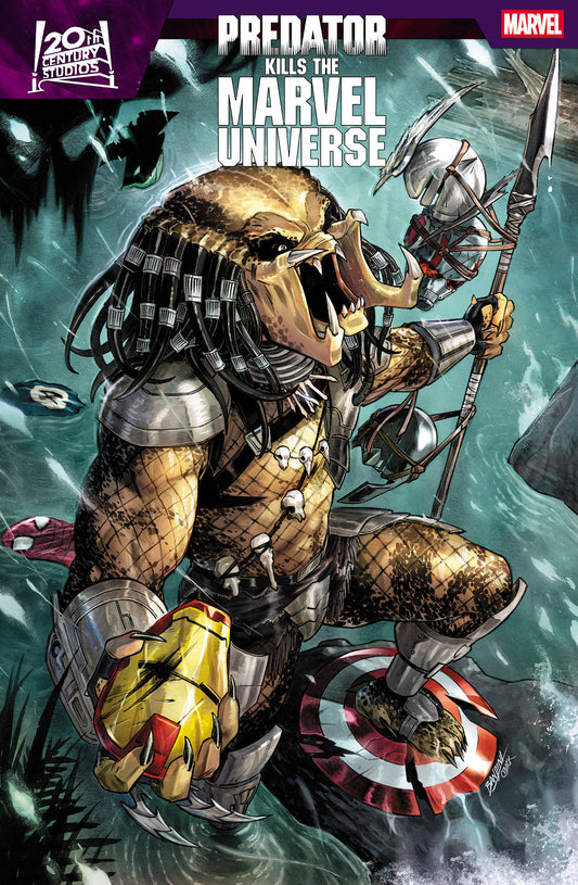 PREDATOR KILLS THE MARVEL UNIVERSE #1 MICHELE BANDINI FOIL VARIANT - Image