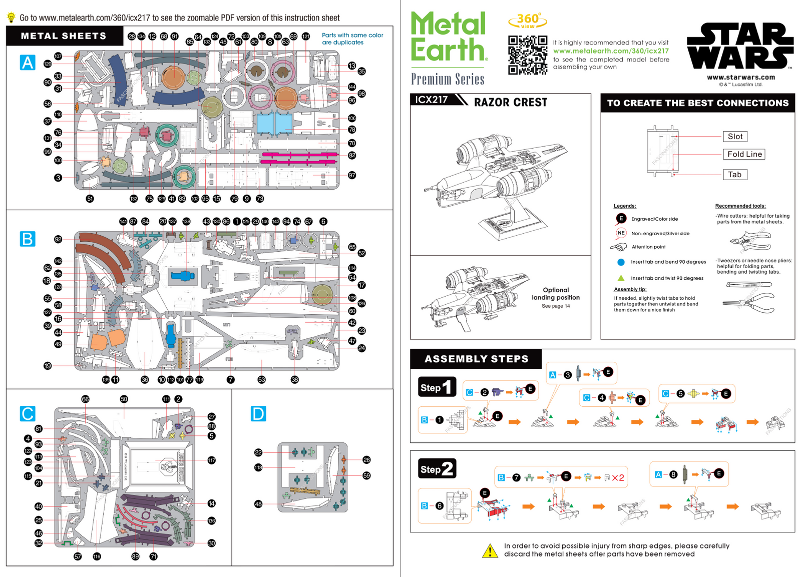 Metal Earth ICONX – Star Wars Razor Crest