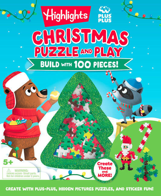 Christmas Puzzle and Play: Build with 100 Pieces! | Hardcover - Image