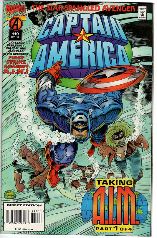 Pre-Owned - Captain America #440  (June 1995) Scanned Image Pop Weasel Pre-Owned Comics