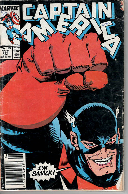 Pre-Owned - Captain America #354  (June 1989) Scanned Image Pop Weasel Pre-Owned Comics