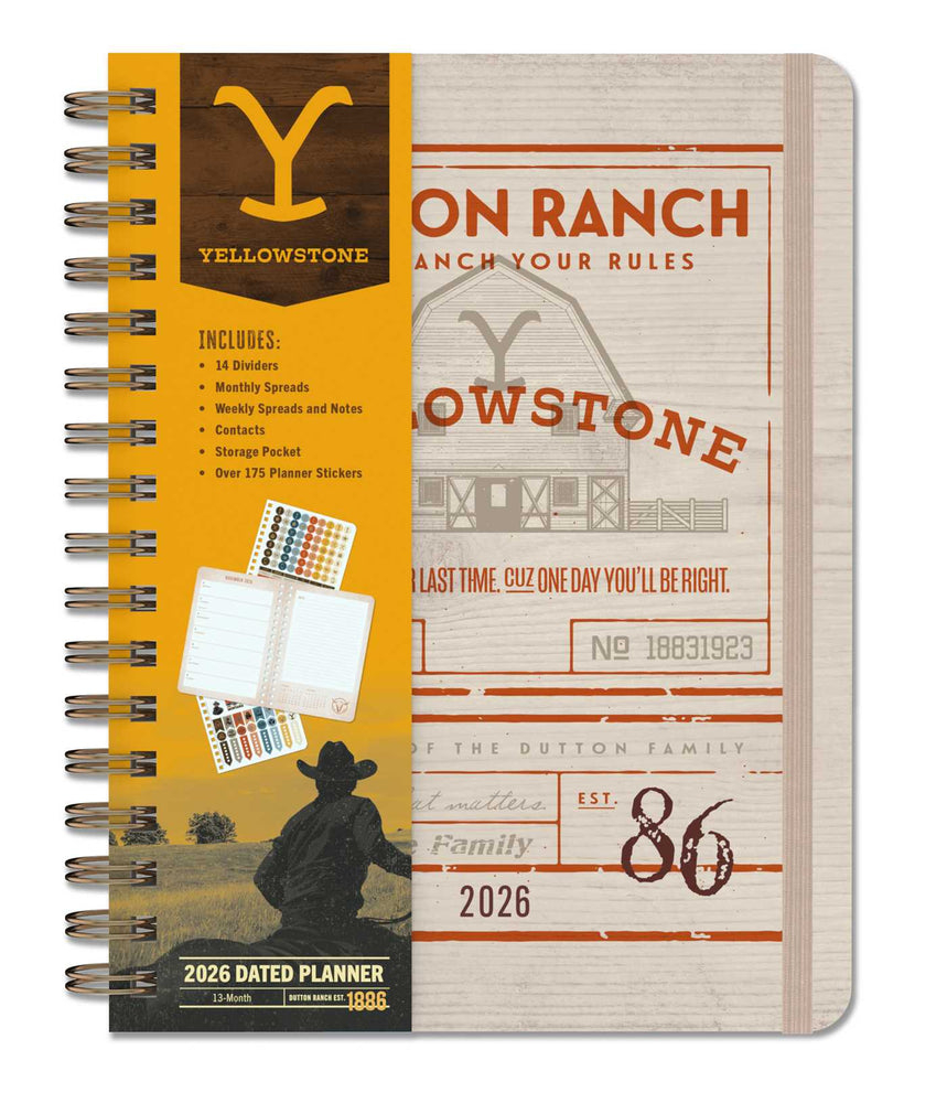 2026 Yellowstone: The Dutton Ranch 13-Month Weekly Planner image -  - Image - Pop Weasel