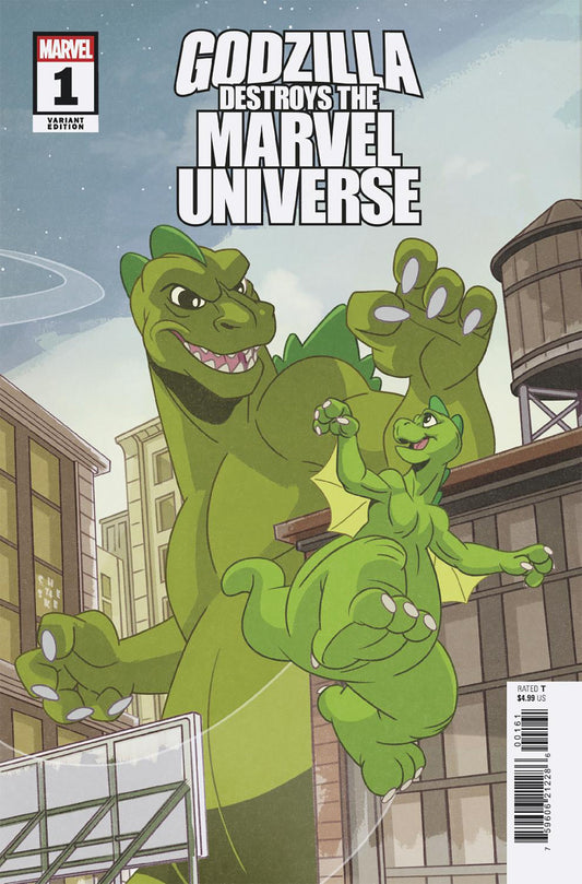 GODZILLA DESTROYS THE MARVEL UNIVERSE #1 SEAN GALLOWAY ANIMATION VARIANT - Image