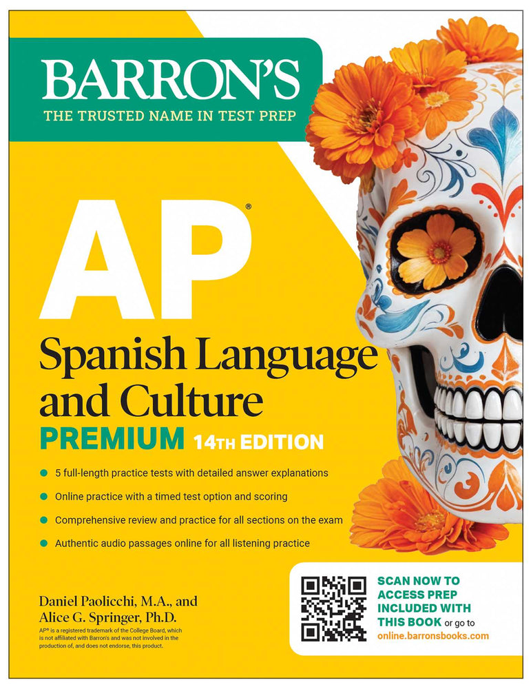 AP Spanish Language and Culture Premium, Fourteenth Edition: Prep Book with 5 Practice Tests + Comprehensive Review + Online Practice (2026) image - Non-Fiction - Image - Pop Weasel