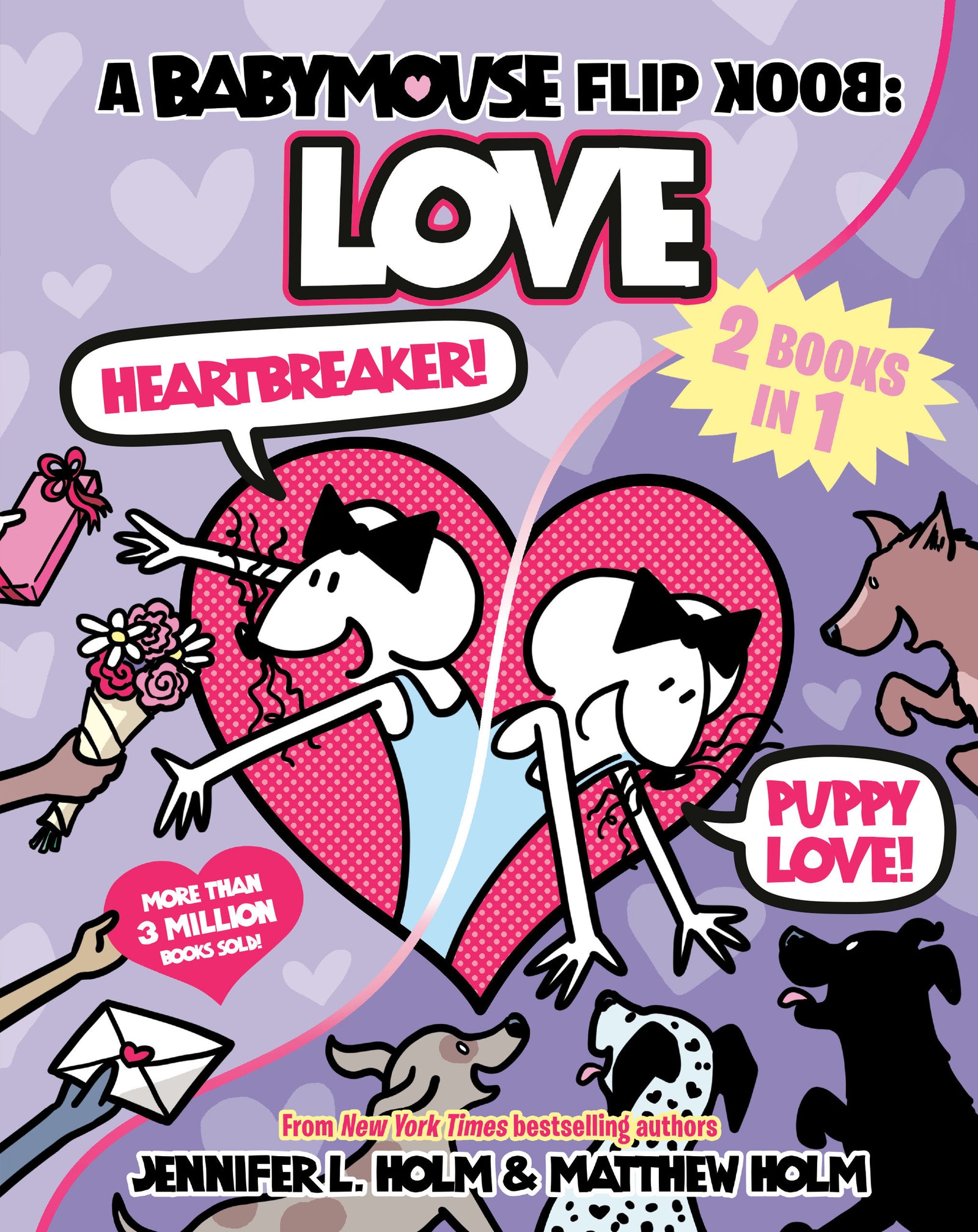 A Babymouse Flip Book: LOVE (Heartbreaker + Puppy Love) | Hardcover - Image