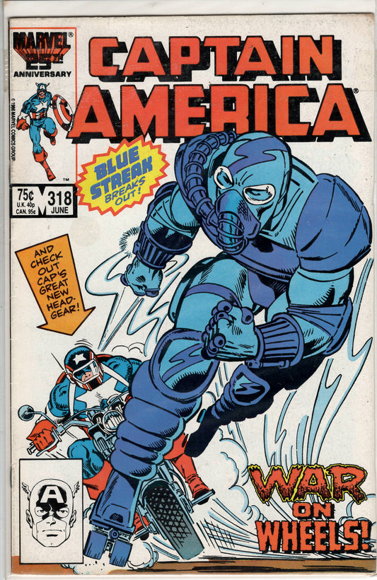 Pre-Owned - Captain America #318  (June 1986) Scanned Image Pop Weasel Pre-Owned Comics