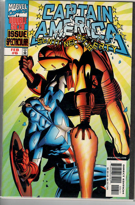 Pre-Owned - Captain America: Sentinel of Liberty #6  (February 1999) Scanned Image Pop Weasel Pre-Owned Comics