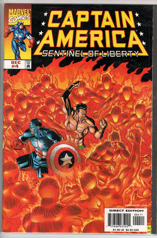 Pre-Owned - Captain America: Sentinel of Liberty #4  (December 1998) Scanned Image Pop Weasel Pre-Owned Comics