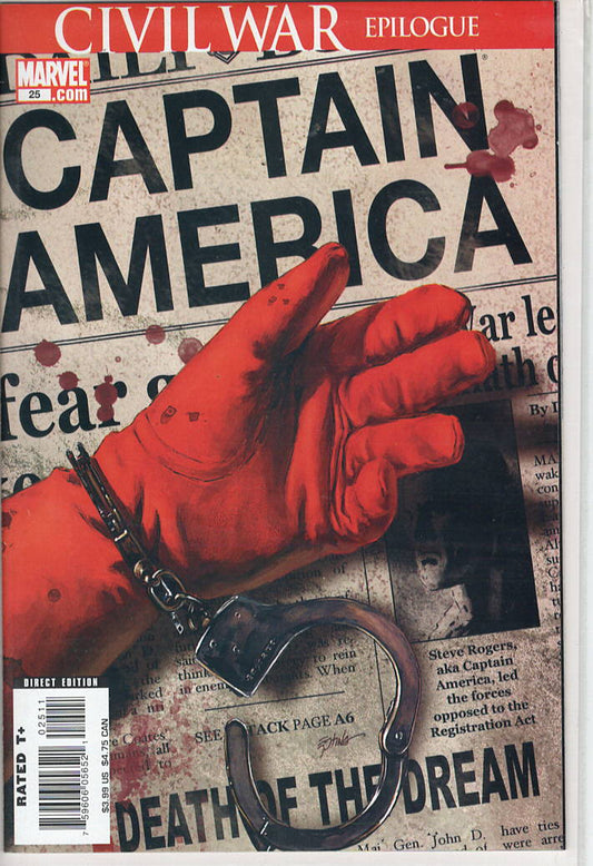 Pre-Owned - Captain America #25  (April 2007) Scanned Image Pop Weasel Pre-Owned Comics