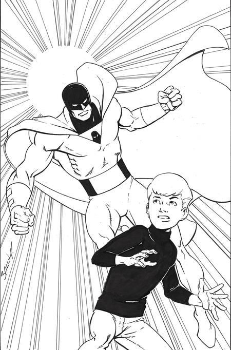 Space Ghost Jonny Quest Space Quest #2  P Inc 1:20 Mark Bagley Line Art Virgin Var - Image