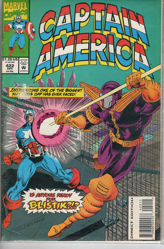 Pre-Owned - Captain America #422  (December 1993) Scanned Image Pop Weasel Pre-Owned Comics