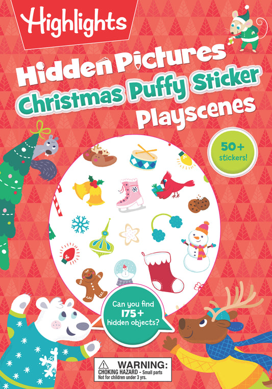 Christmas Hidden Pictures Puffy Sticker Playscenes image