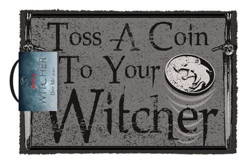 Licensed Doormat - Toss a Coin to Your Witcher - Door Mat - Image - Pop Weasel