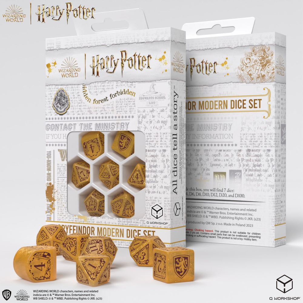 QW – Harry Potter. Gryffindor Modern Dice Set – Gold - Dice & Accessories - Image - Pop Weasel