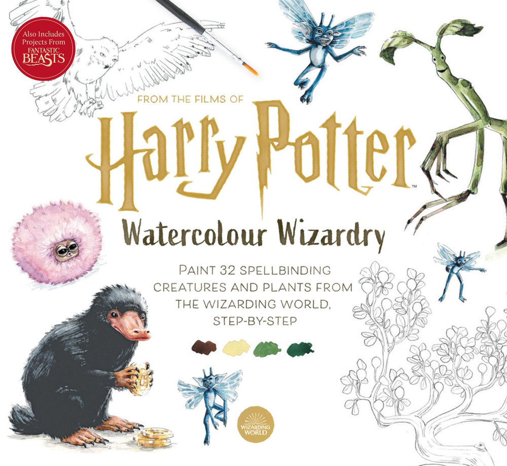 Pop Weasel Image of Harry Potter Watercolour Wizardry: Paint 32 Spellbinding Creatures and Plants from the Wizarding World, Step-by-Step - Activity Book - Image - Pop Weasel