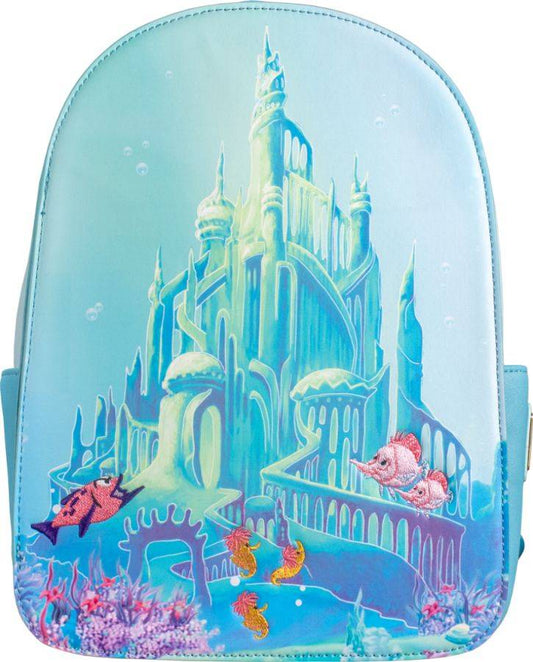 Pop Weasel Image of The Little Mermaid (1989) - Castle Snap Flap US Exclusive Mini Backpack [RS] - Loungefly