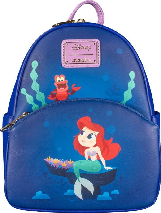 Pop Weasel Image of The Little Mermaid (1989) - Ariel & Sebastian US Exclusive Mini Backpack [RS] - Loungefly - Bags, Wallets & Purses - Image - Pop Weasel