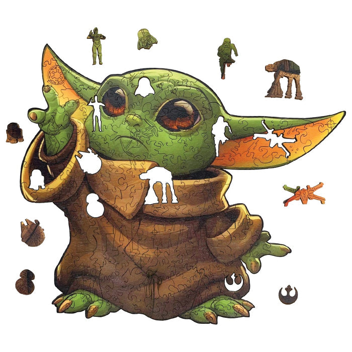 Quordle Puzzles: Baby Yoda Wooden Puzzle S - Puzzles - Image - Pop Weasel