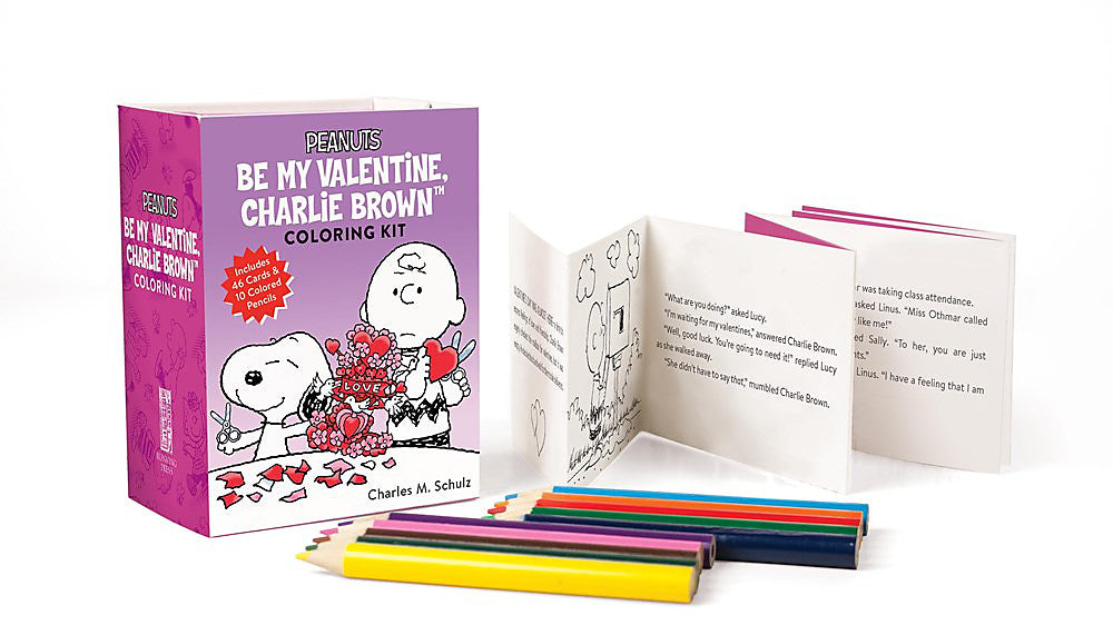 Pop Weasel Image of Peanuts: Be My Valentine, Charlie Brown Coloring Kit - Colouring Book - Image - Pop Weasel