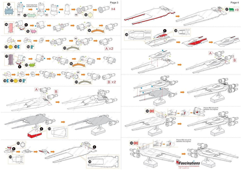 Metal Earth - Star Wars U-Wing Fighter - Kitset Models - Image - Pop Weasel