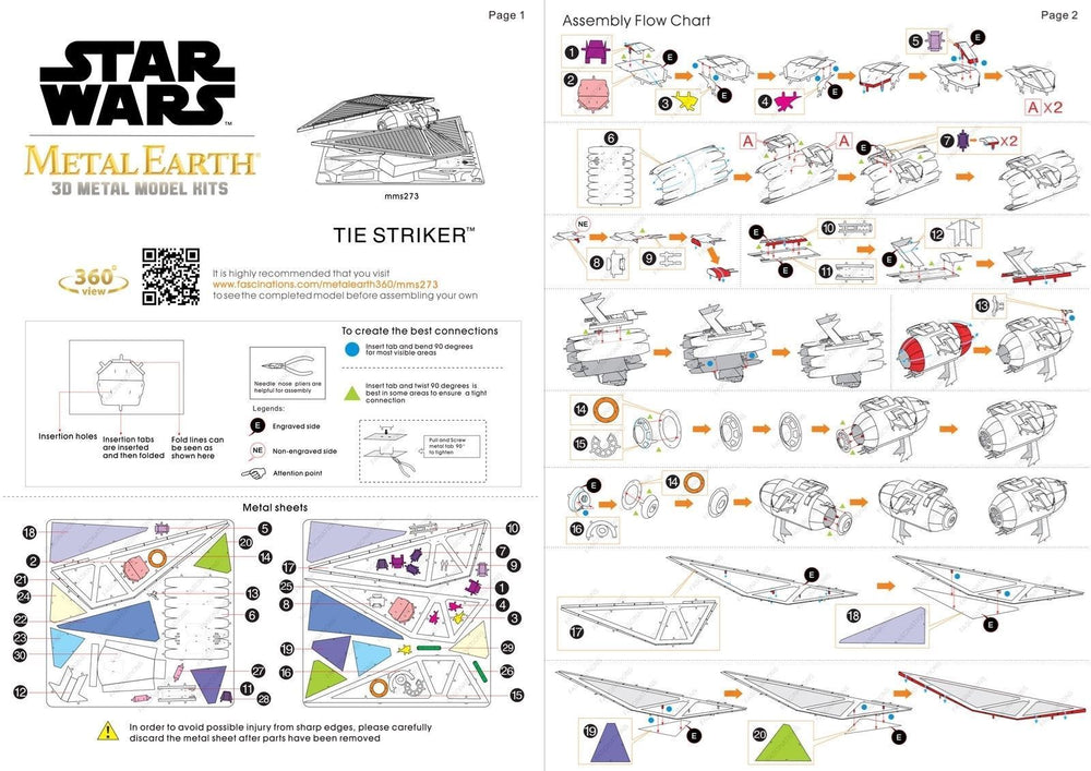 Metal Earth - Star Wars TIE Striker - Kitset Models - Image - Pop Weasel