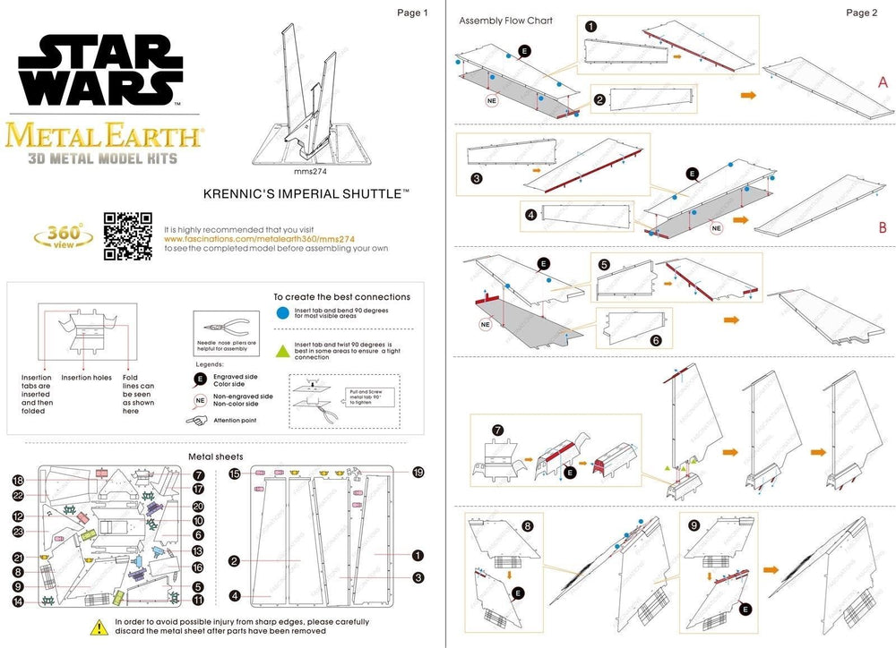 Metal Earth - Star Wars Krennic’s Imperial Shuttle - Kitset Models - Image - Pop Weasel