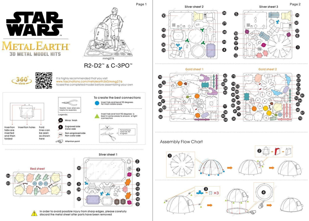 Metal Earth ICONX - Star Wars R2-D2 & C-3PO Gift Box Set - Kitset Models - Image - Pop Weasel