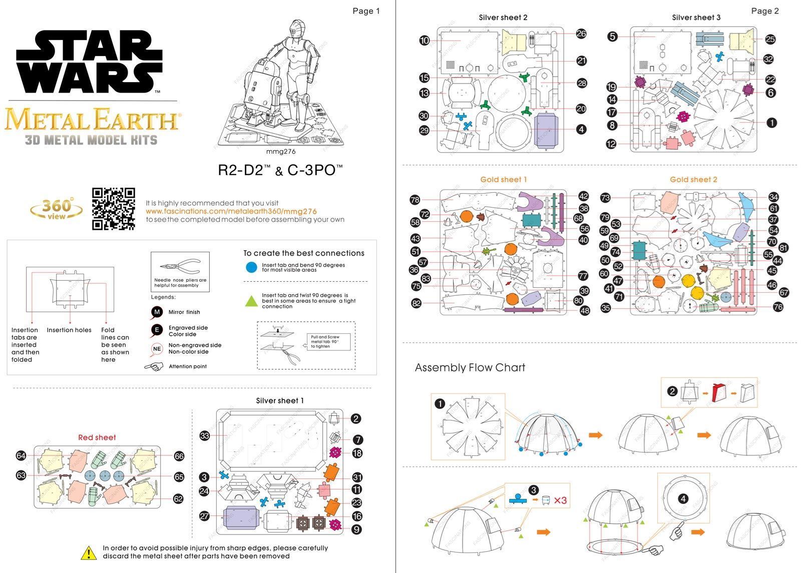 Metal Earth ICONX - Star Wars R2-D2 & C-3PO Gift Box Set