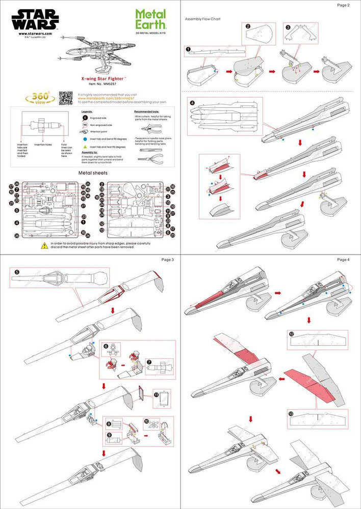 Metal Earth - Star Wars X-Wing Star Fighter - Kitset Models - Image - Pop Weasel