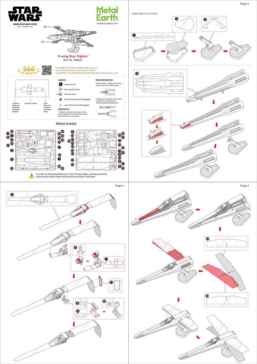 Metal Earth - Star Wars X-Wing Star Fighter