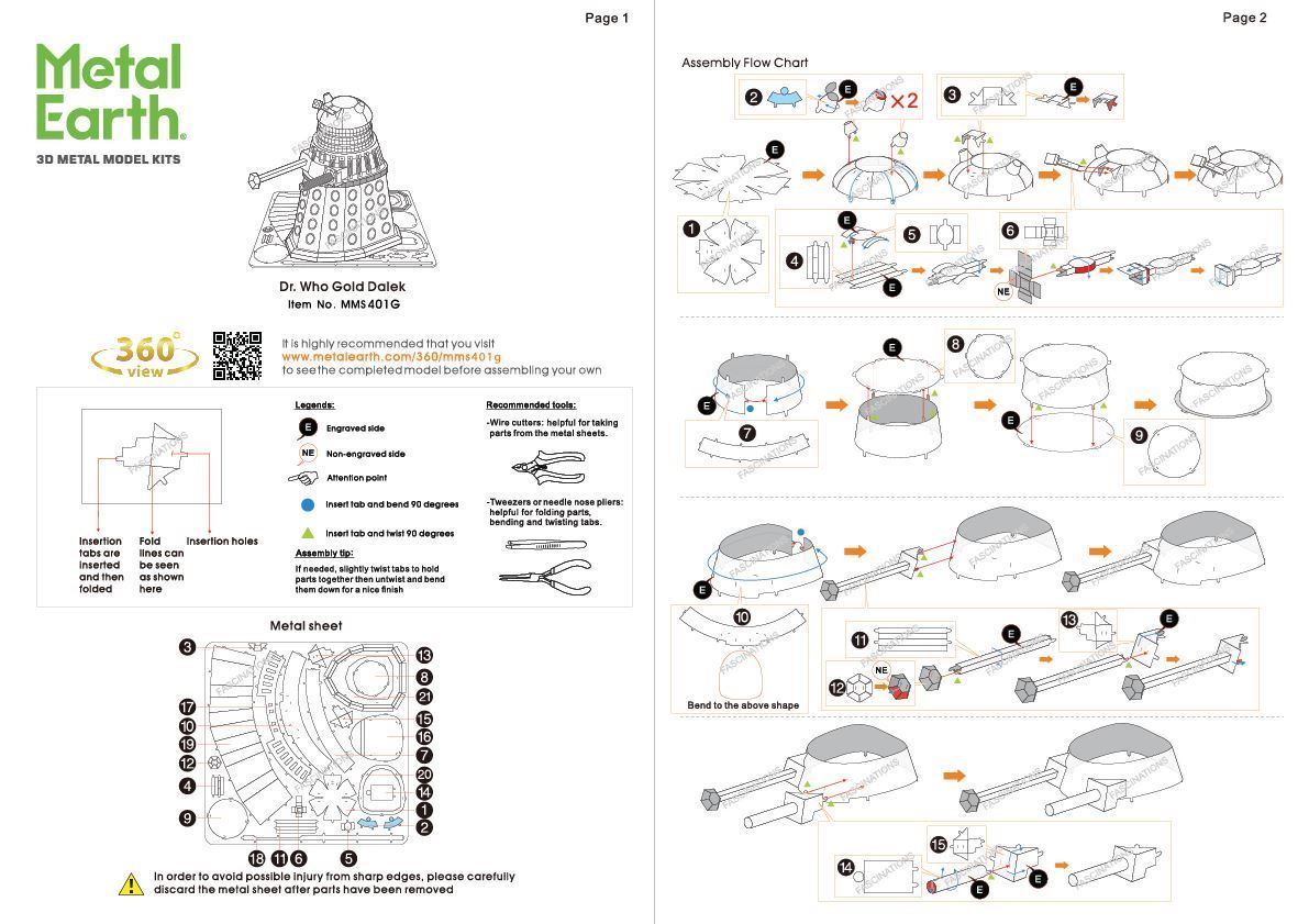 Metal Earth - Doctor Who Gold Dalek