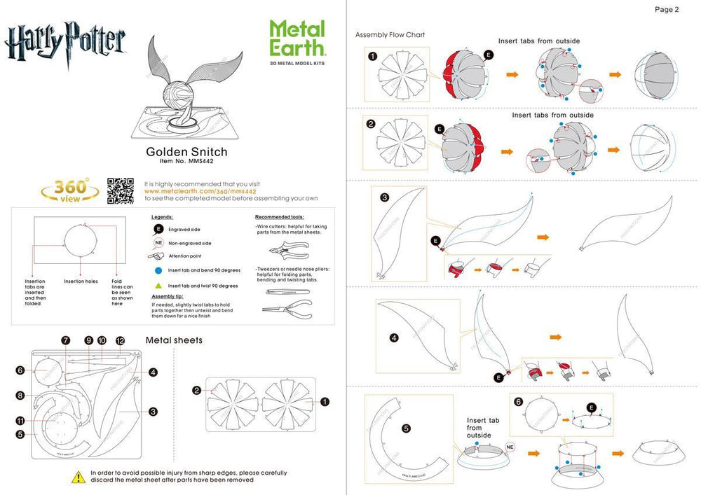 Metal Earth - Harry Potter Golden Snitch - Kitset Models - Image - Pop Weasel