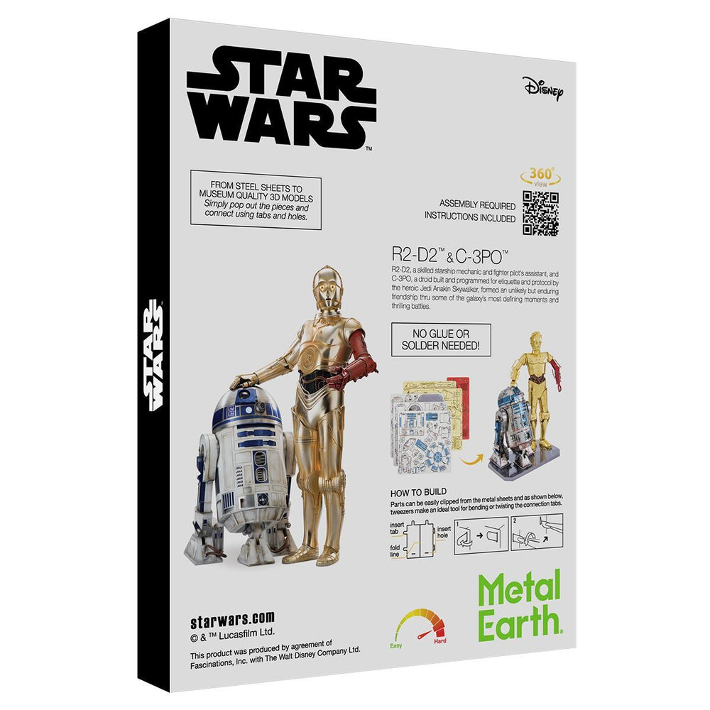 Metal Earth ICONX - Star Wars R2-D2 & C-3PO Gift Box Set - Kitset Models - Image - Pop Weasel