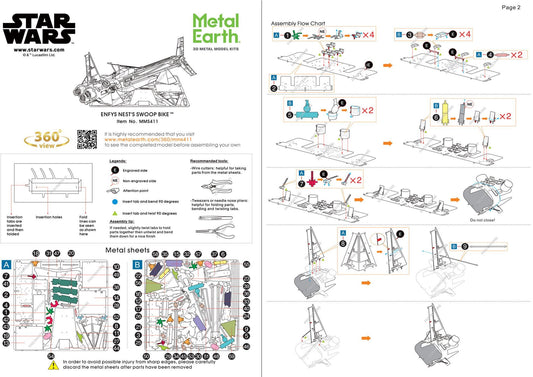 Metal Earth - Star Wars Enfys Nest’s Swoop Bike
