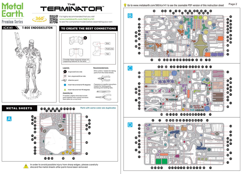 Metal Earth ICONX – Terminator T-800 - Kitset Models - Image - Pop Weasel