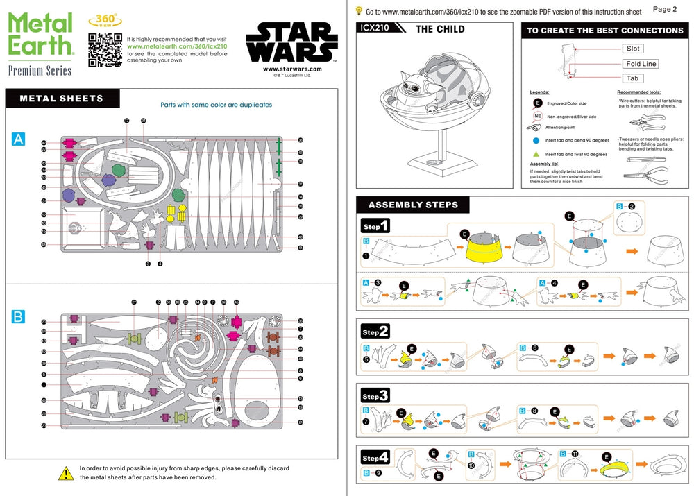 Metal Earth ICONX – Star Wars The Child - Kitset Models - Image - Pop Weasel