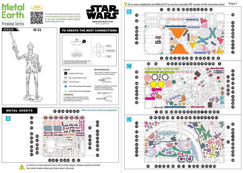 Metal Earth ICONX – Star Wars IG-11 - Kitset Models - Image - Pop Weasel